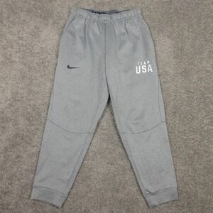 Nike Sweatpants Mens Small Gray Team USA Olympics Drifit Fleece Joggers Sport